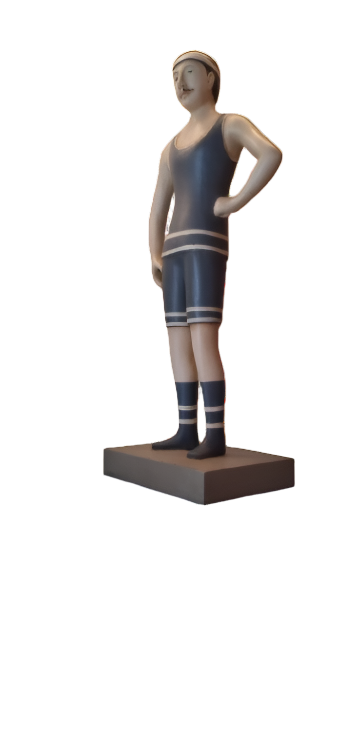 Vintage Swimming Boy Figurine