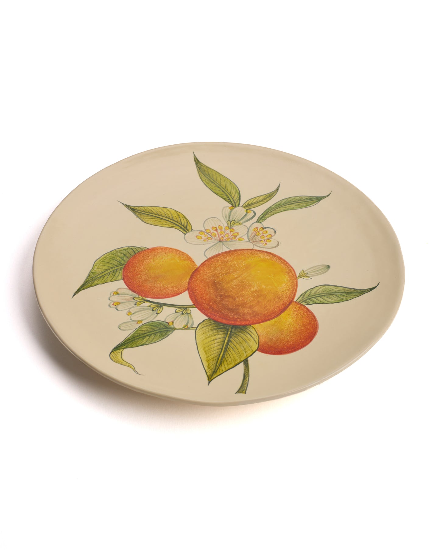 Hand painted Orange Blossom Ceramic Plate