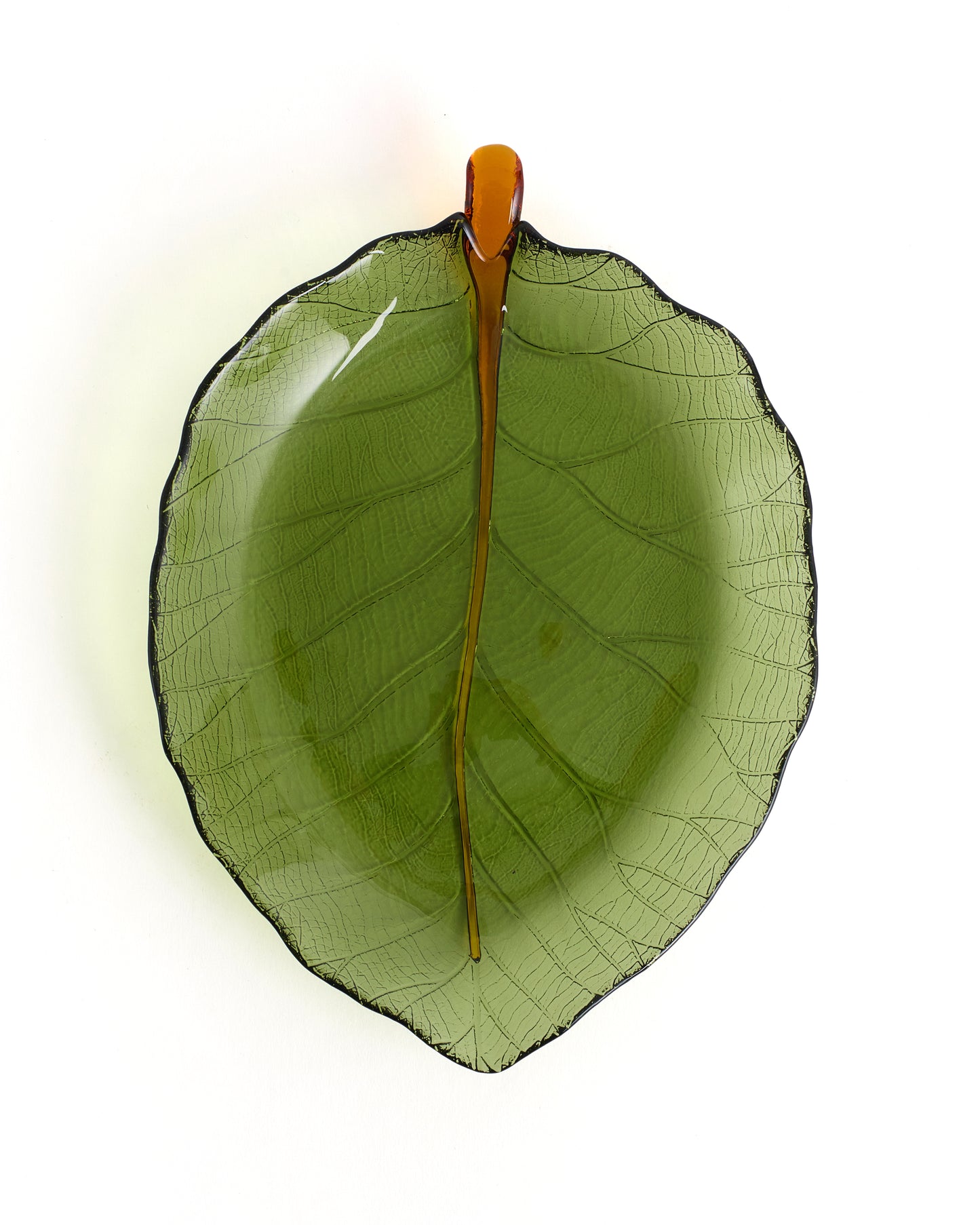 Nature inspired Large Green Leaf Plate