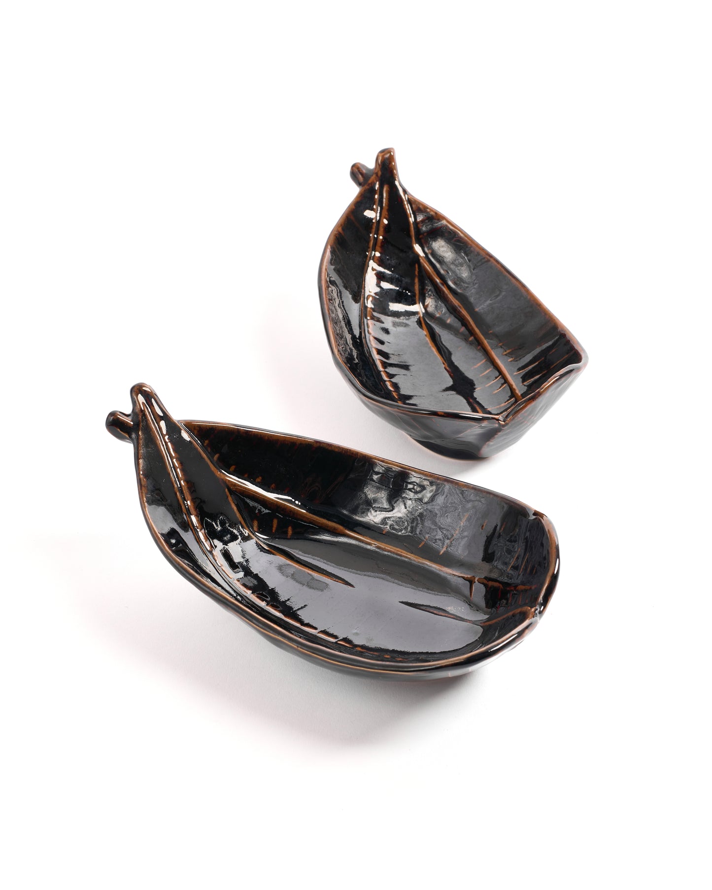 Boat shape leaf bowl (Set of 2)