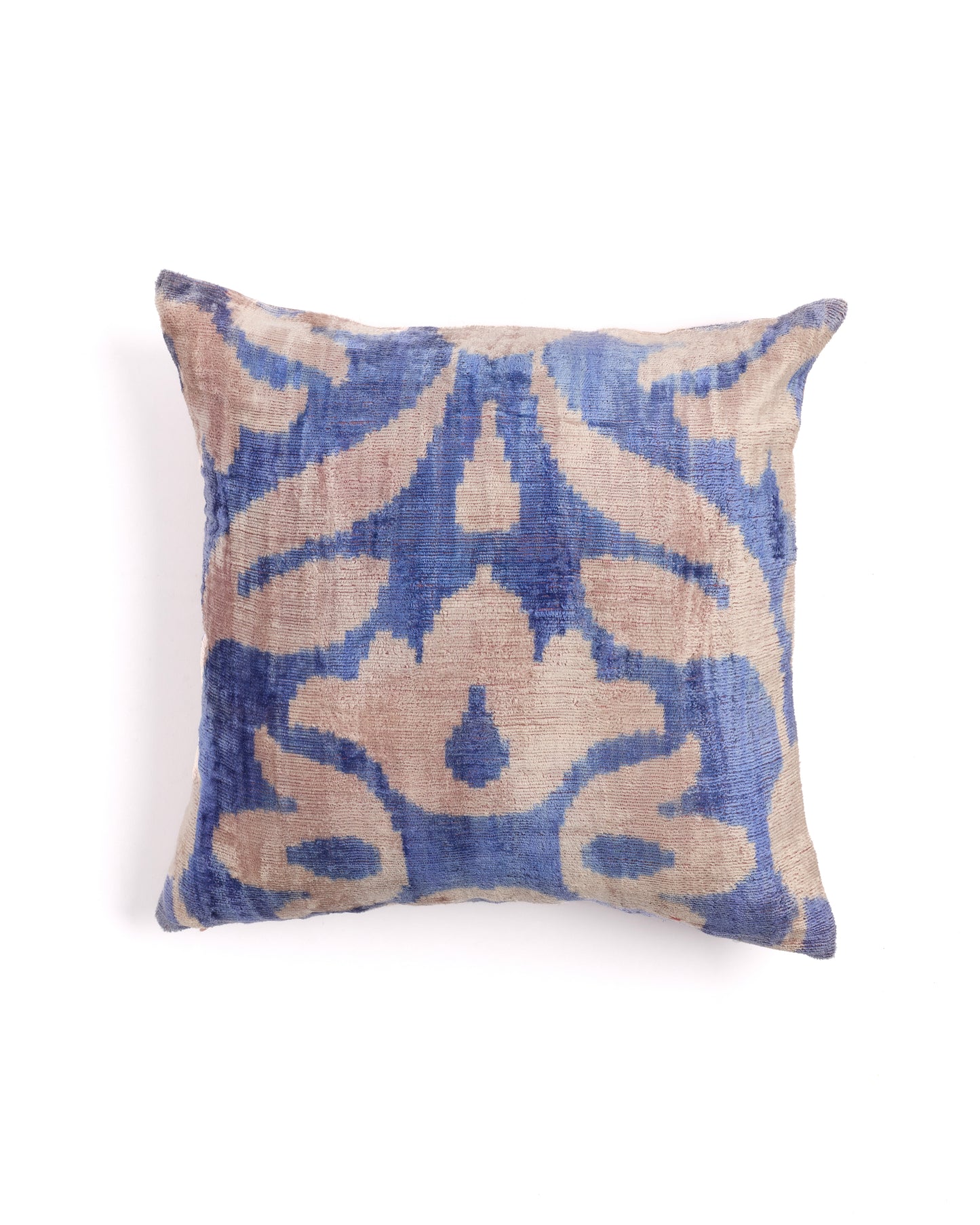 Blue and Beige Decorative Textured Cushion Cover