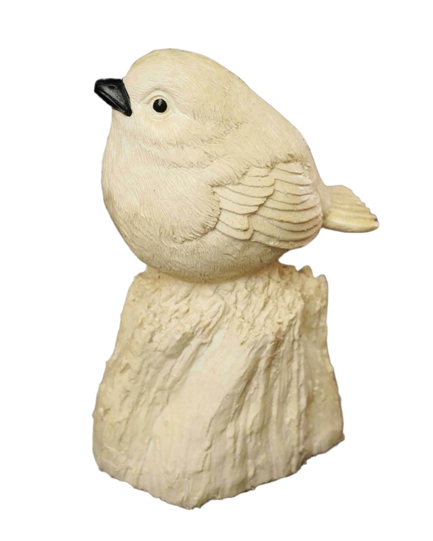 Sparrow Perched on Stump