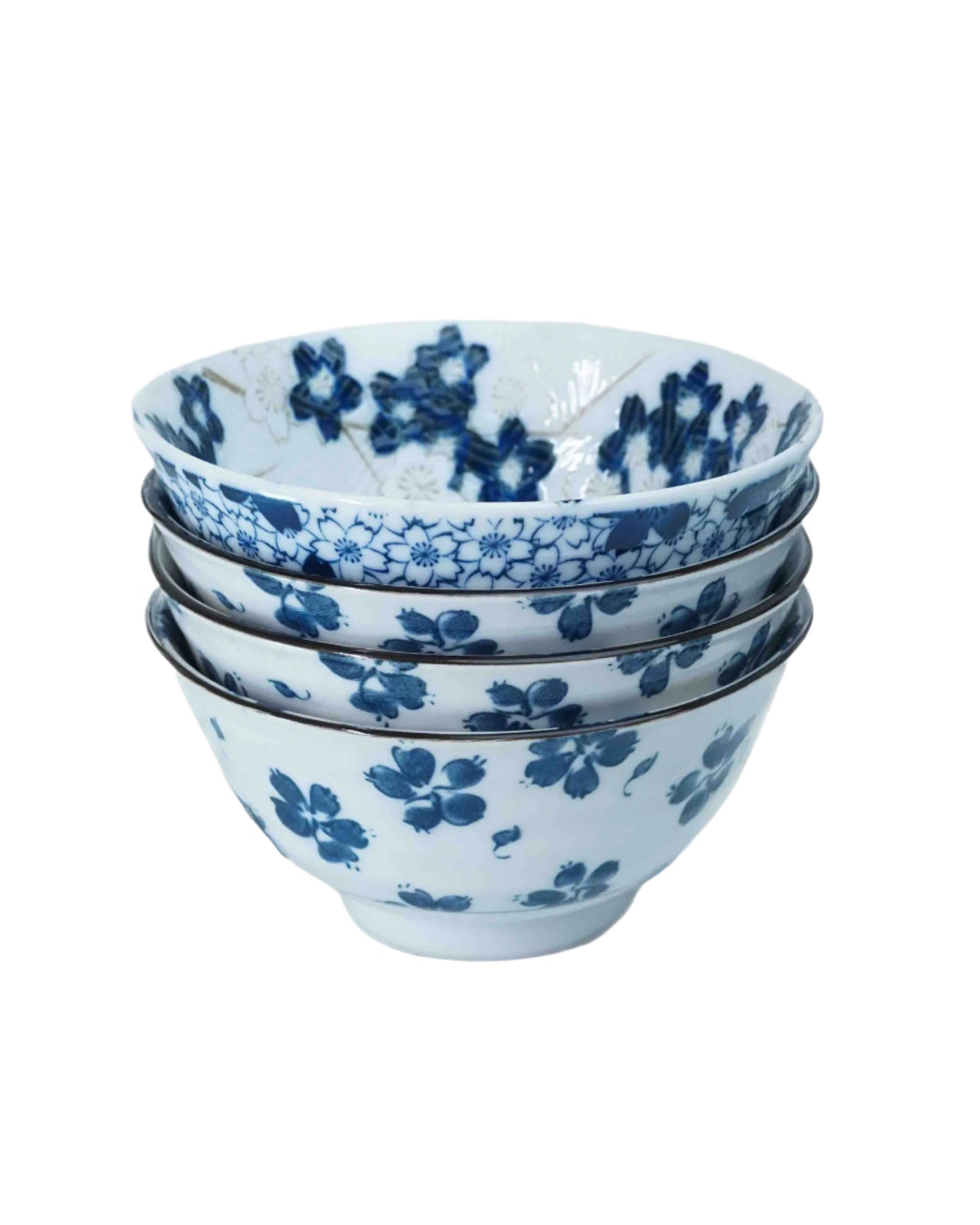Hand painted Blue and White Floral Ceramic Bowl