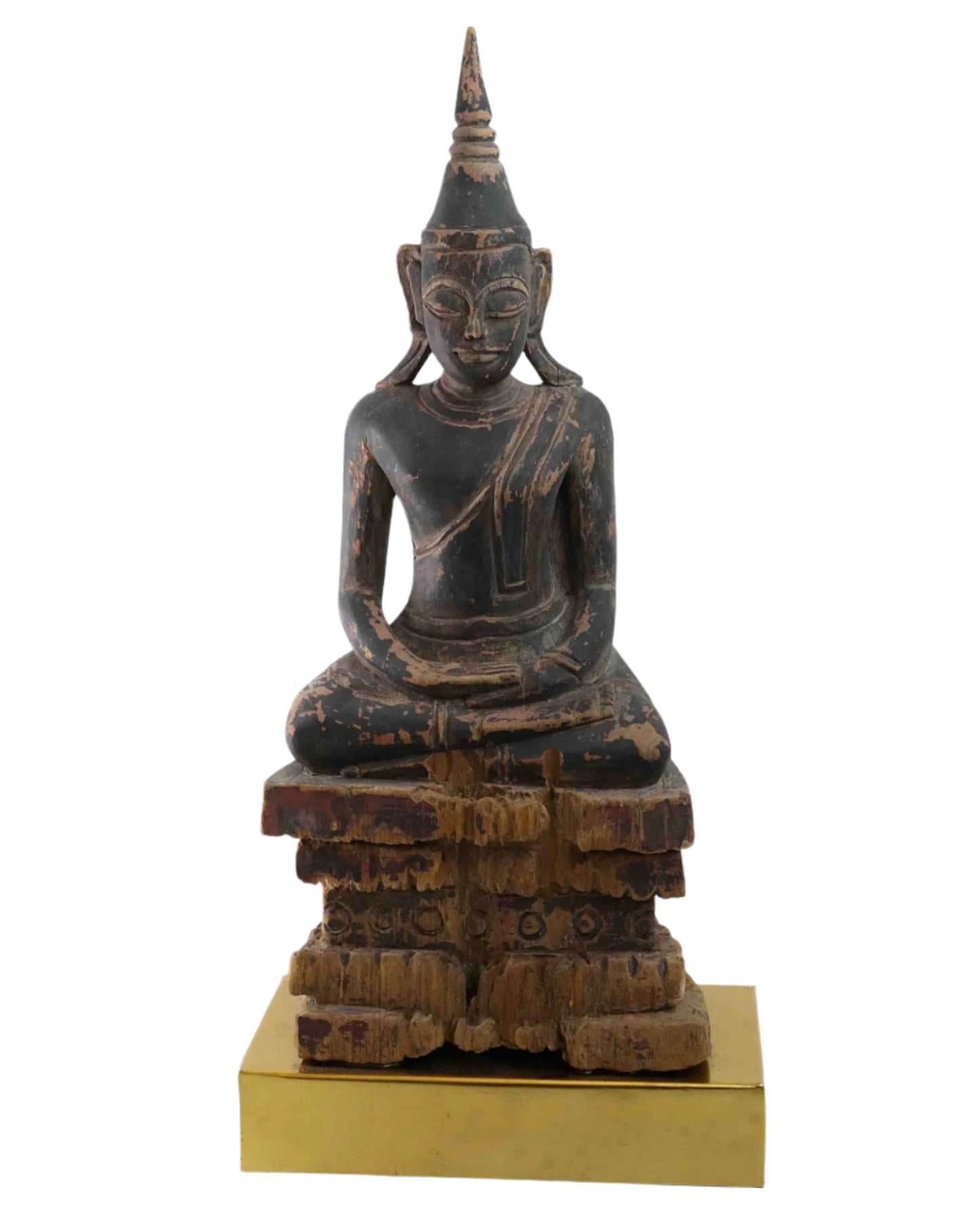 Vintage Sitting Wooden Budha