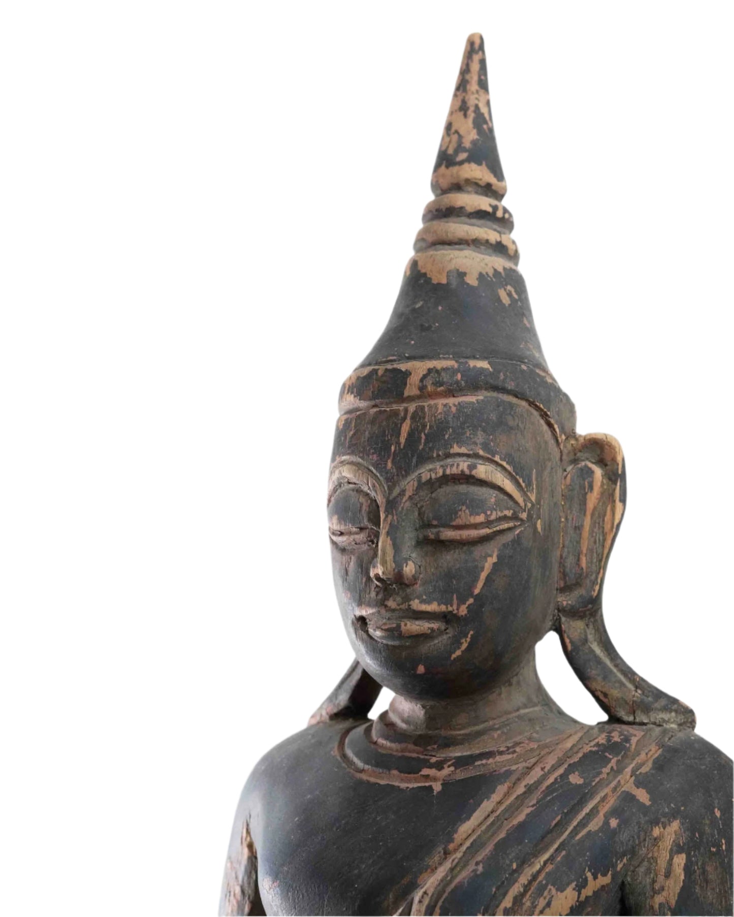 Vintage Sitting Wooden Budha