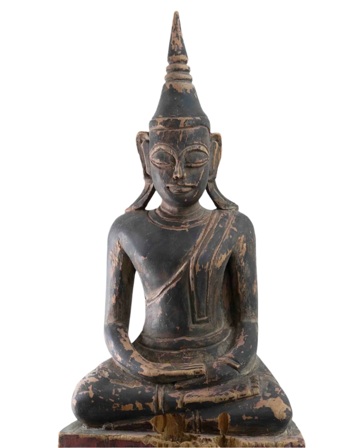 Vintage Sitting Wooden Budha