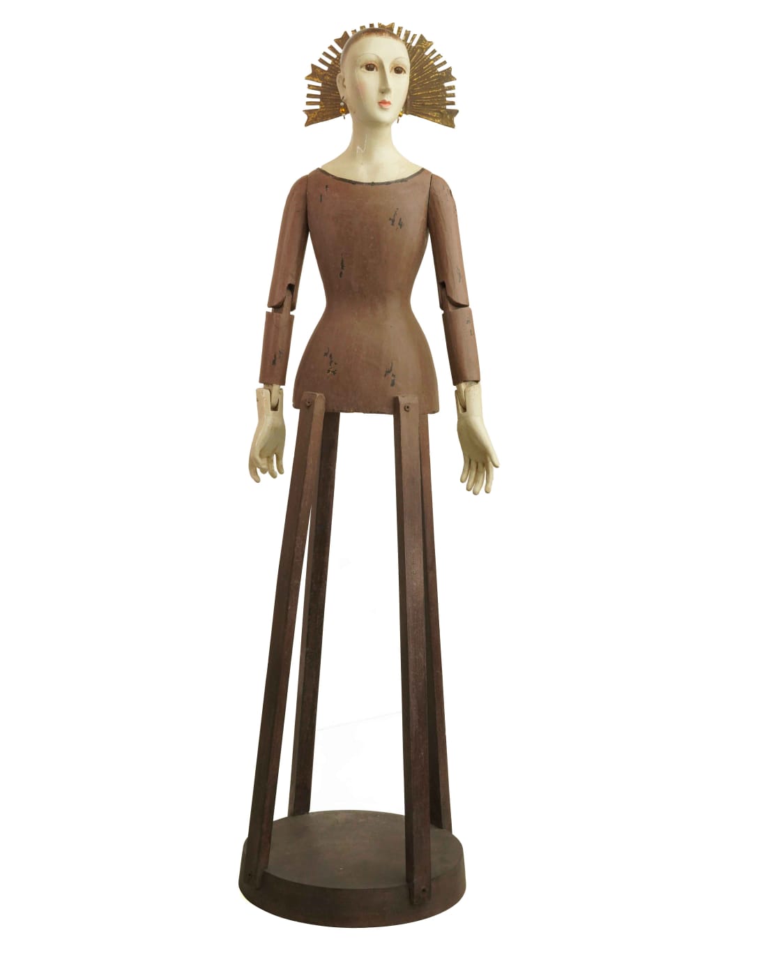 Handcrafted Vintage Angel Isabel Wooden Figurine