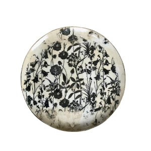 Handcrafted Vintage Ash Grey Ceramic Serving Plate