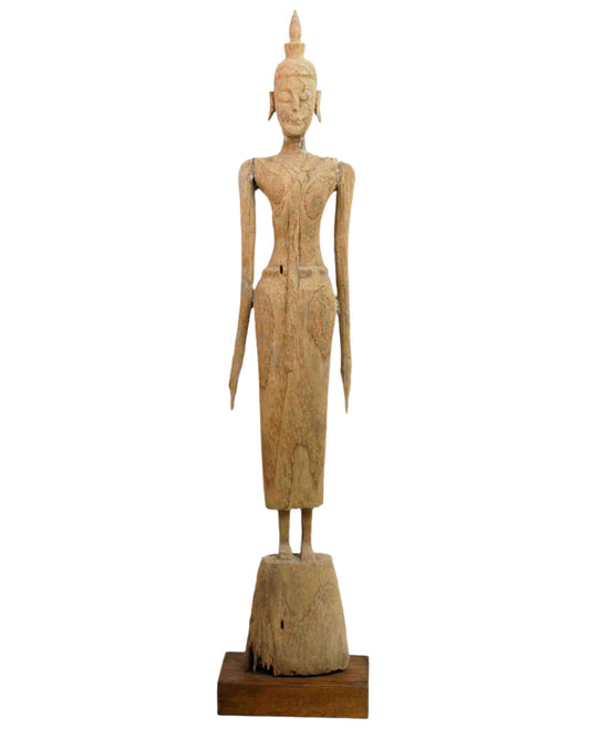 Handcrafted Vintage Buddha Statue with Pedestal