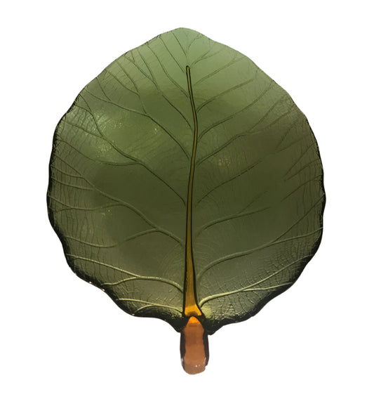 Nature inspired Large Green Leaf Plate