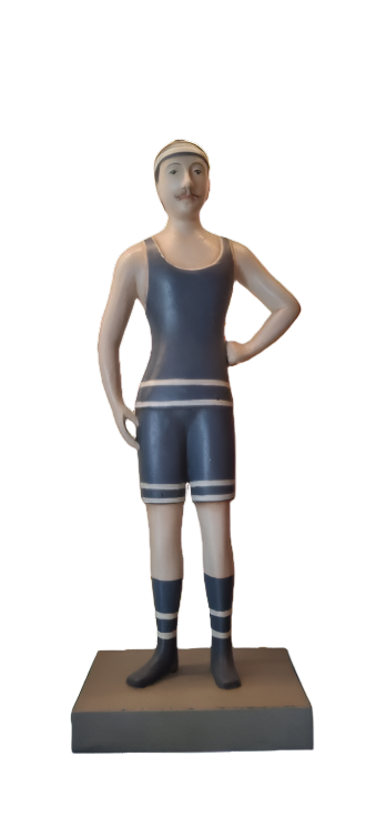 Vintage Swimming Boy Figurine