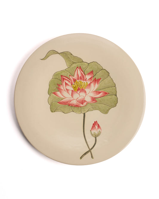 Lotus design quarter plates