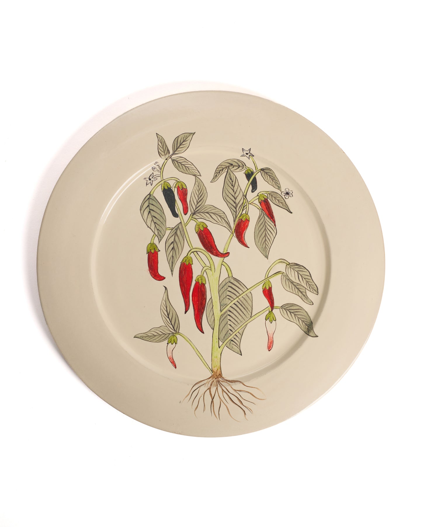 Hand painted Chilli Pepper Ceramic Plate