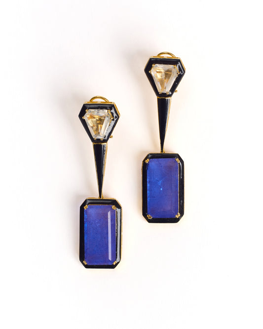 Citrine gemstones earring