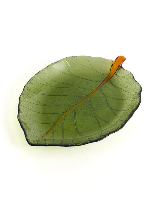 Nature inspired Small Green Leaf Plates - Set of 6