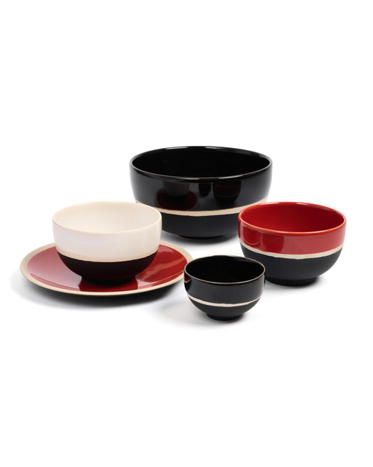 Elegant 5-Piece Ceramic Soup and Noodle Bowl Set