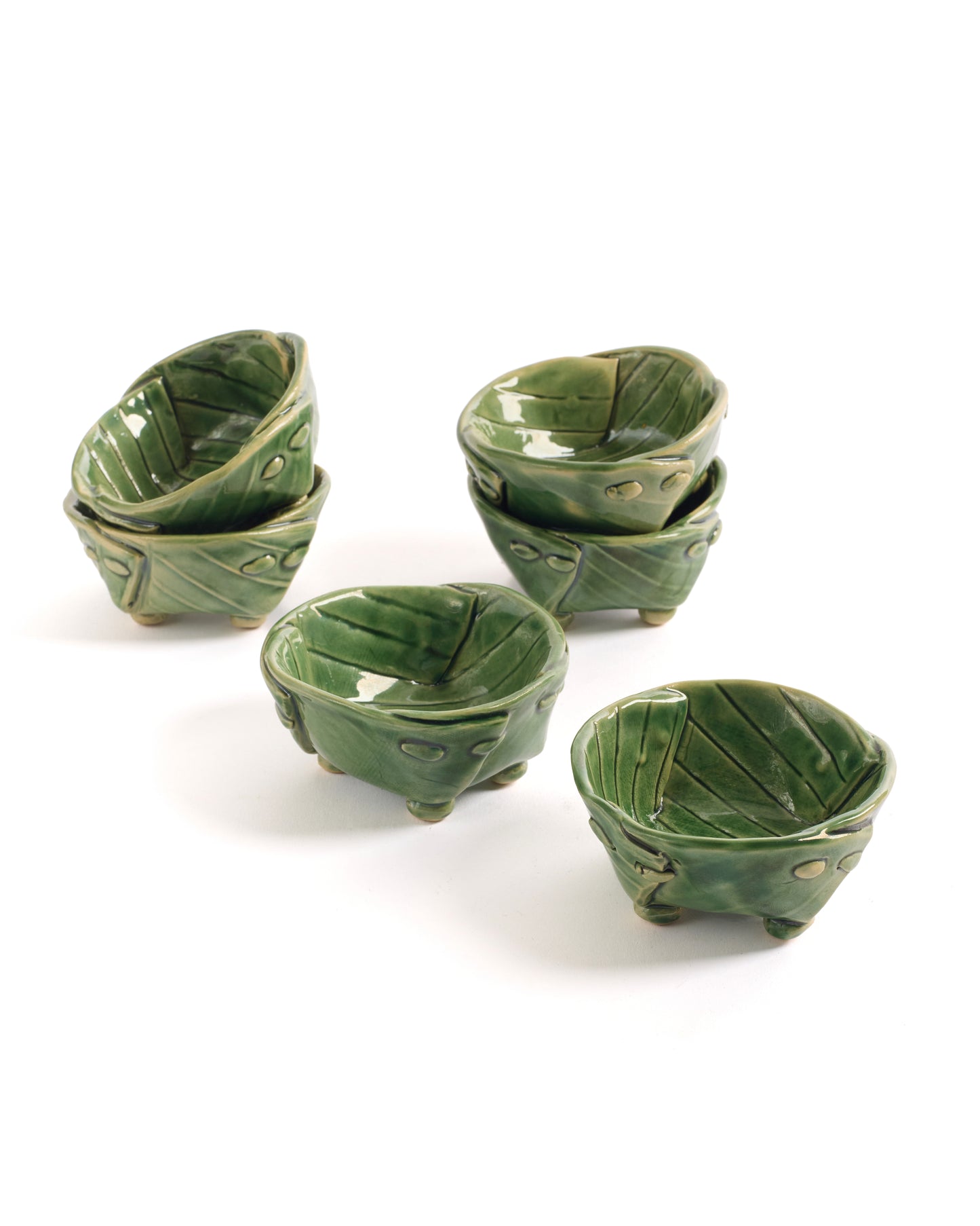 Banana leaf texture bowls (Set of 6) - Small