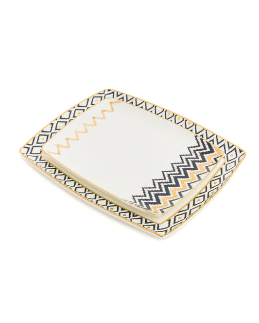 Luxurious Gold & Black Design Tray