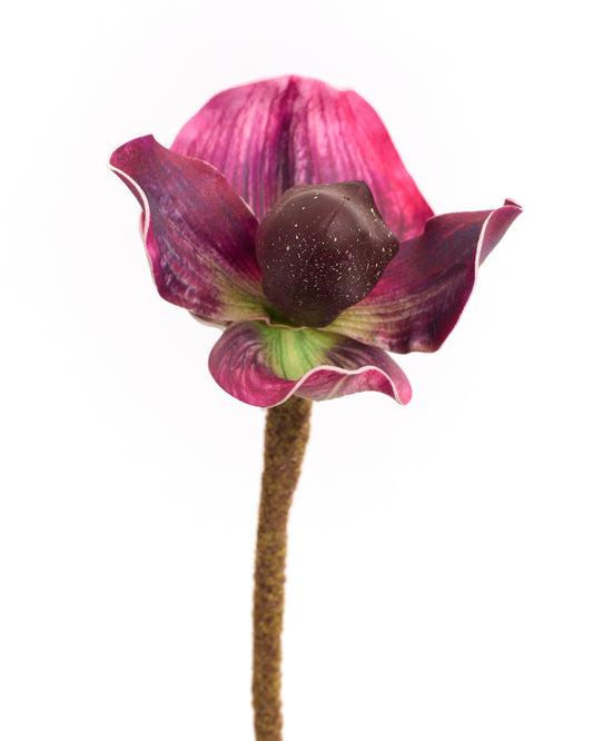 Artificial Purple Lady Slipper Orchid Flower