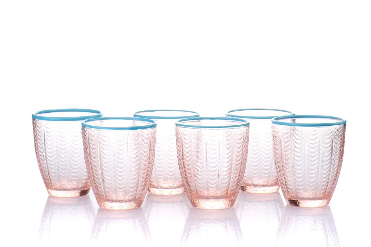 Allie tumbler - Peach / Opal blue (Set of 6)
