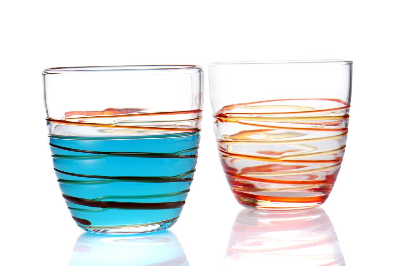 Atoll Tumbler - Amber/Orange (Set of 6)
