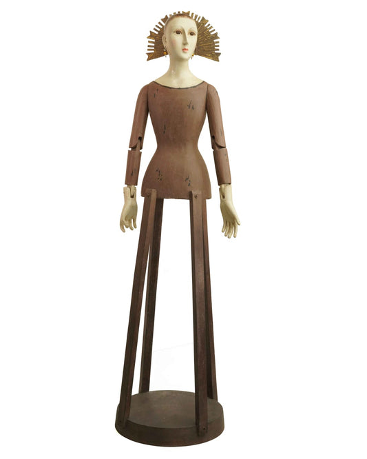 Handcrafted Vintage Angel Isabel Wooden Figurine